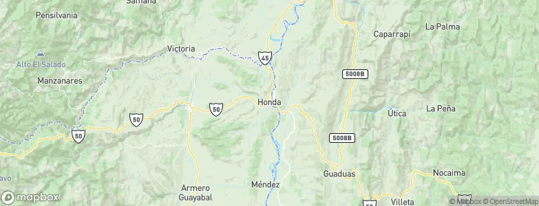 Honda, Colombia Map
