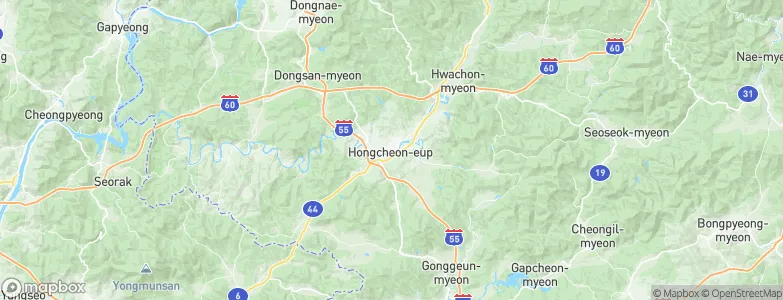 Hongch’ŏn, South Korea Map