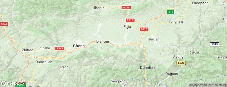 Hongchuan, China Map
