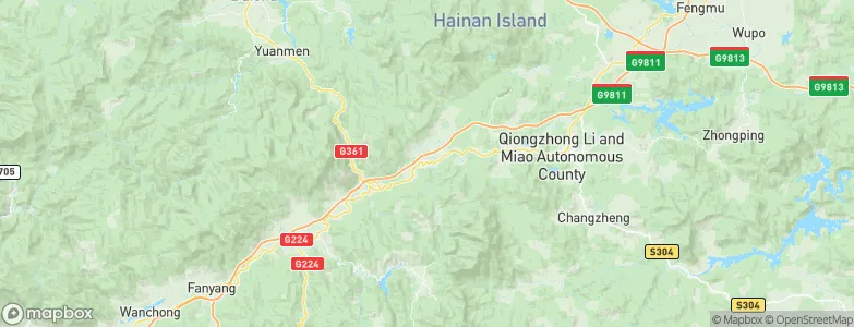 Hongmao, China Map