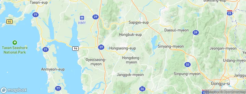 Hongseong, South Korea Map
