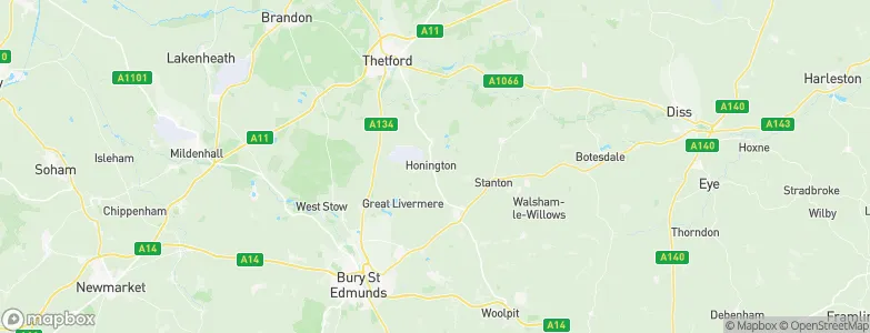 Honington, United Kingdom Map