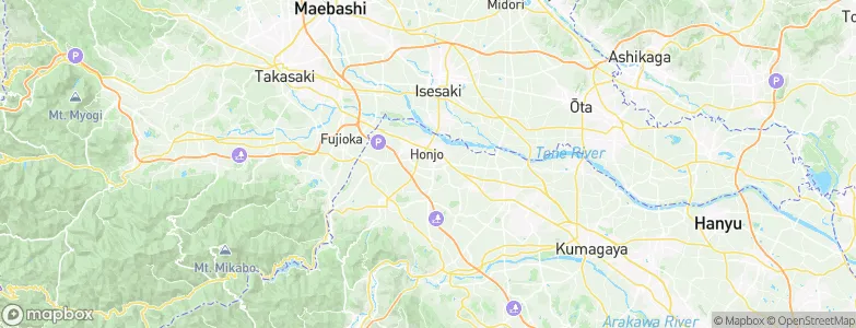 Honjō, Japan Map