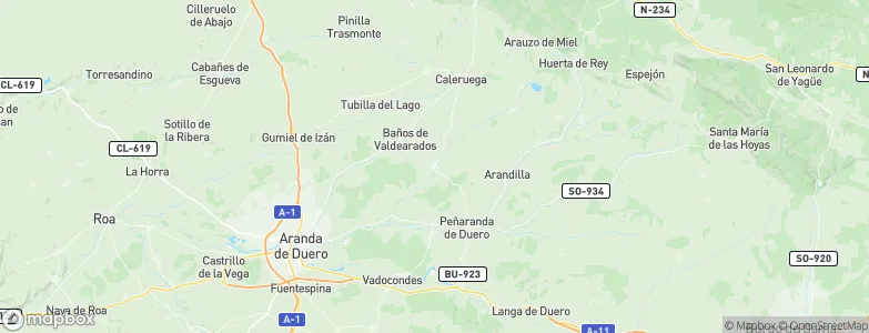 Hontoria de Valdearados, Spain Map