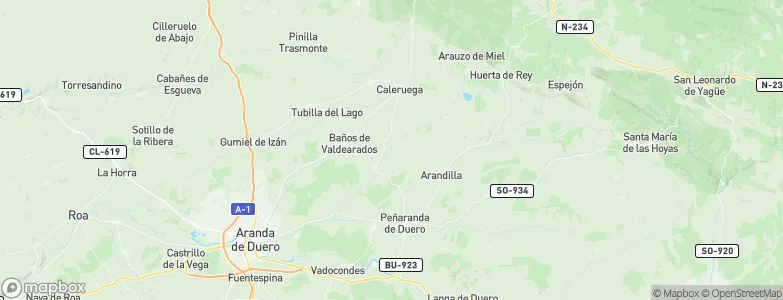 Hontoria de Valdearados, Spain Map