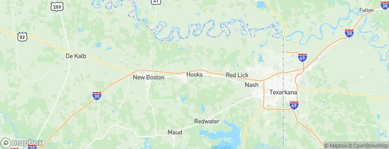 Hooks, United States Map