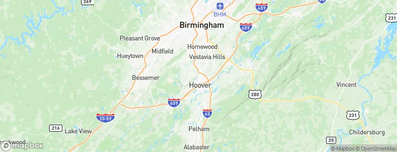 Hoover, United States Map