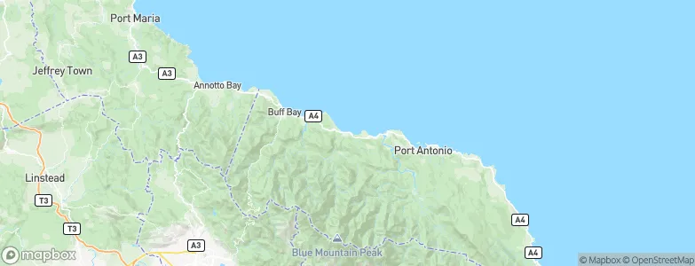 Hope Bay, Jamaica Map