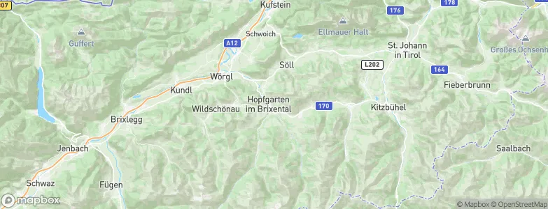 Hopfgarten im Brixental, Austria Map