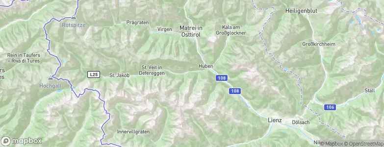 Hopfgarten in Defereggen, Austria Map