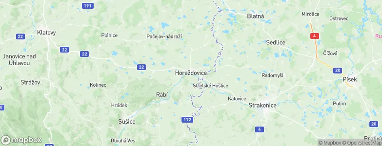 Horažďovice, Czechia Map