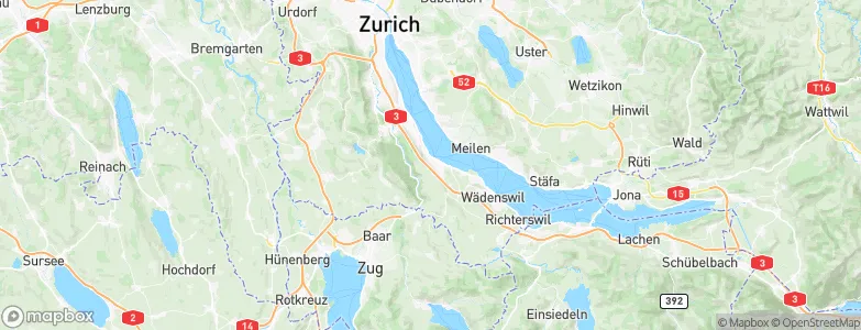 Horgen / Oberdorf, Switzerland Map