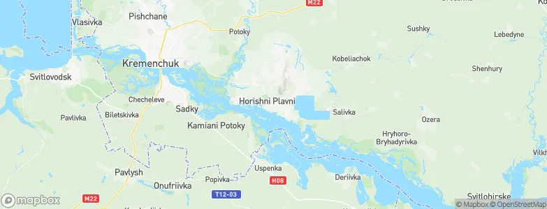Horishni Plavni, Ukraine Map