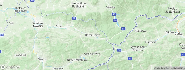 Horní Bečva, Czechia Map