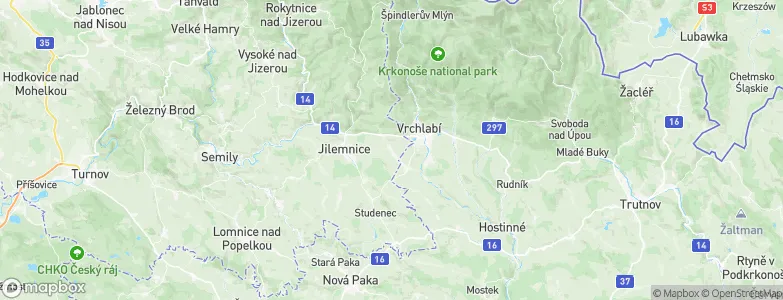 Horní Branná, Czechia Map