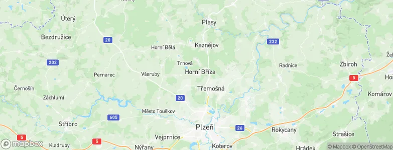 Horní Bříza, Czechia Map