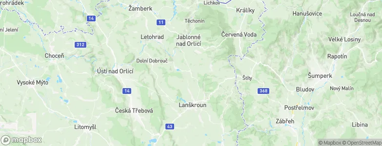 Horní Čermná, Czechia Map