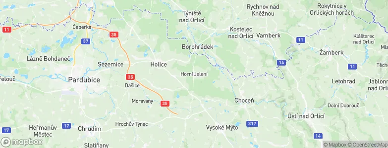 Horní Jelení, Czechia Map