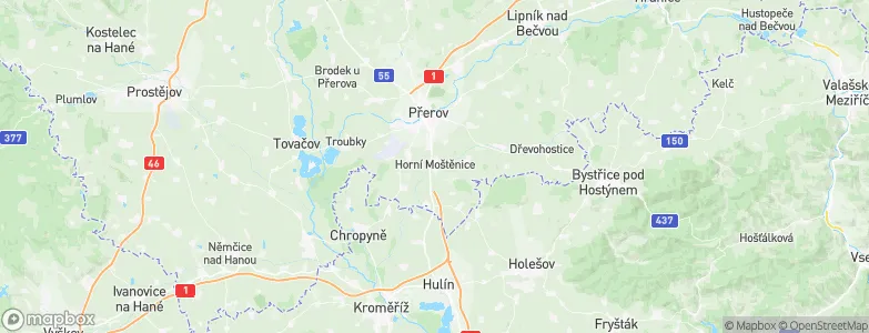 Horní Moštěnice, Czechia Map