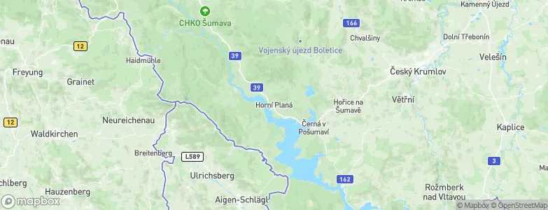 Horní Planá, Czechia Map