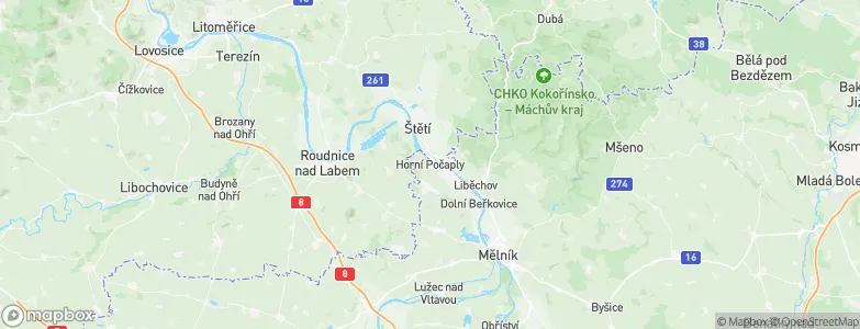 Horní Počaply, Czechia Map