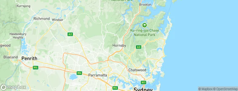 Hornsby, Australia Map