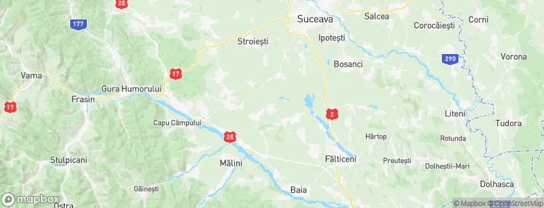 Horodniceni, Romania Map