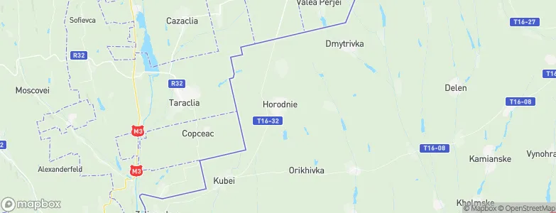 Horodnye, Ukraine Map