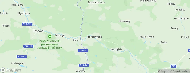 Horodnytsya, Ukraine Map