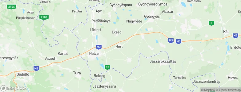 Hort, Hungary Map