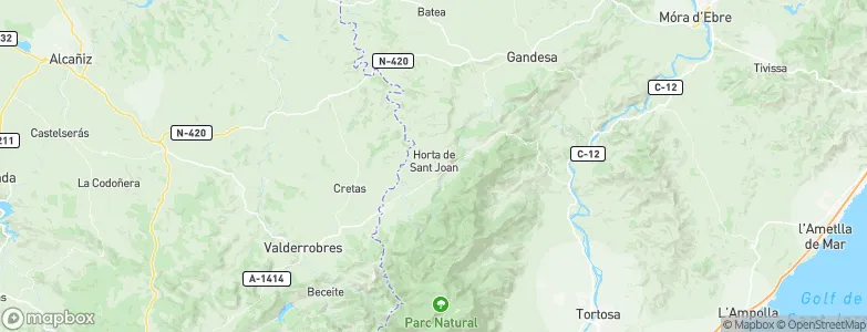 Horta de Sant Joan, Spain Map