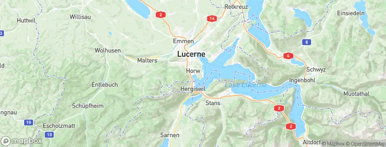 Horw, Switzerland Map