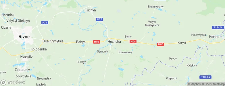 Hoshcha, Ukraine Map