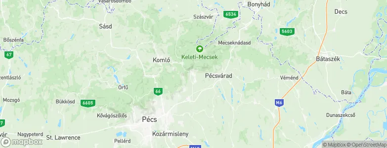 Hosszúhetény, Hungary Map