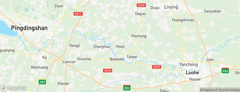 Houji, China Map