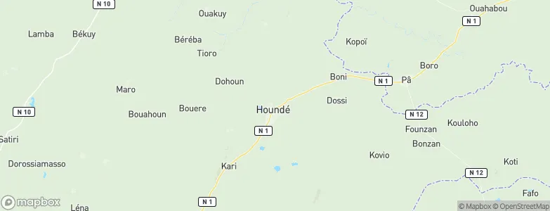 Houndé, Burkina Faso Map