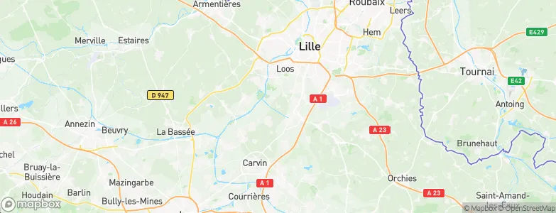 Houplin-Ancoisne, France Map