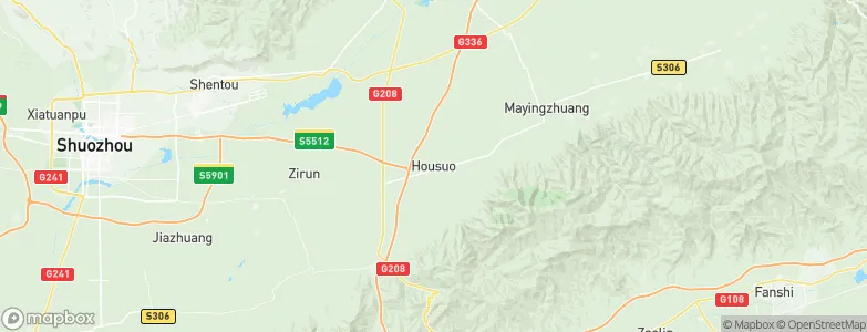 Housuo, China Map
