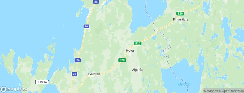 Hova, Sweden Map
