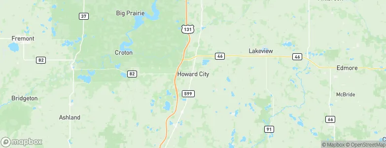 Howard City, United States Map