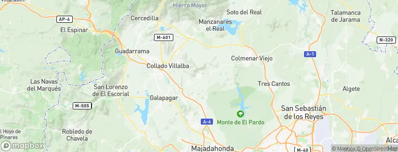 Hoyo de Manzanares, Spain Map