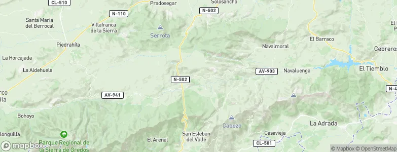 Hoyocasero, Spain Map