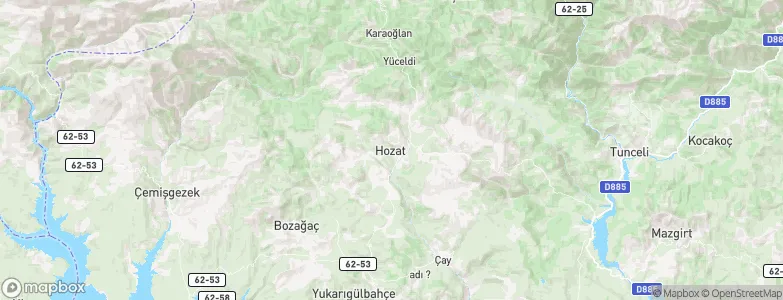 Hozat, Turkey Map