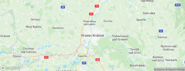 Hradec Králové, Czechia Map