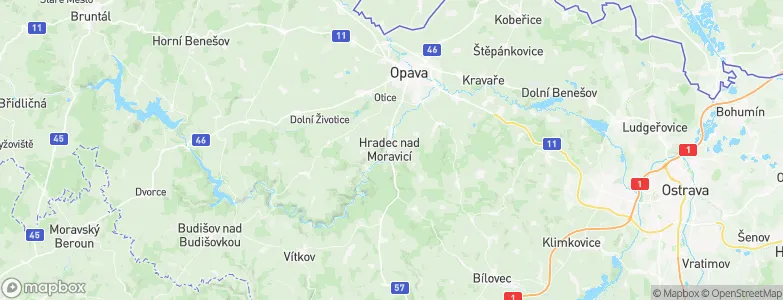 Hradec nad Moravici, Czechia Map