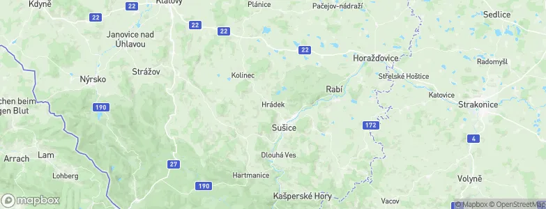 Hrádek, Czechia Map