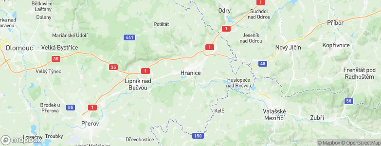 Hranice, Czechia Map