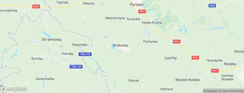 Hrebinka, Ukraine Map