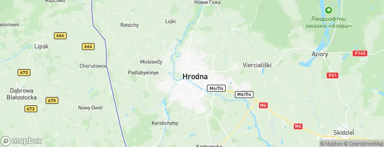 Hrodna, Belarus Map