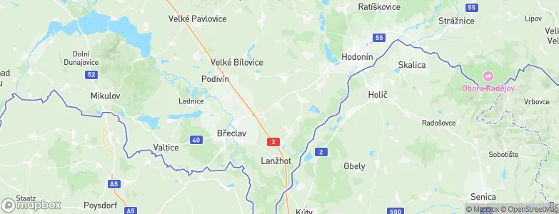 Hrušky, Czechia Map